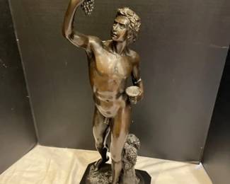 Bronze Sculpture Dionysus By French Sculptor Louis Gossin