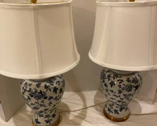 Blue Bronze Tone Lamps