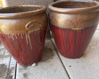 Two Beautiful Brown Pots