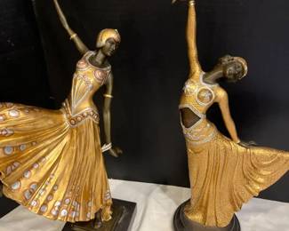 Two D. H. Chipanis Reproductions Of Ertes Art Deco Pieces
