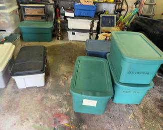 Lots of treasures.. more Christmas in basement