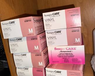 lifetime supply of vinyl Medium gloves