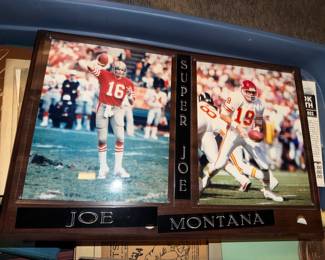 Lots of Joe Montana cards + displays