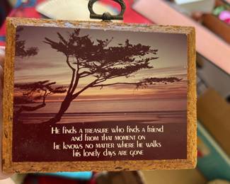 This sweet 1970's plaque - from the days of Jonathan Livingston Seagull!
