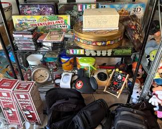 Disney board games and card games, collectible Disney mugs and tumblers in original packaging