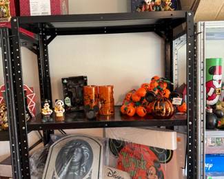Assorted Disney Halloween decor, Haunted mansion decor
