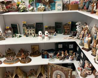 Andrea collectible figures, Department 56 classic American literature collectible sets, Berta Hummel figures