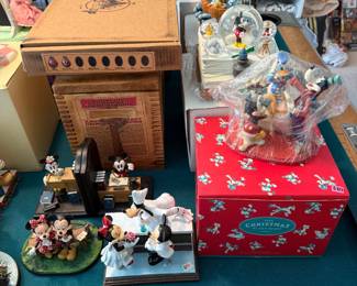 Assorted collectible Disney figures
