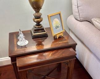 Stackable  Lane Furniture Chinese Chippendale style mahogany end table