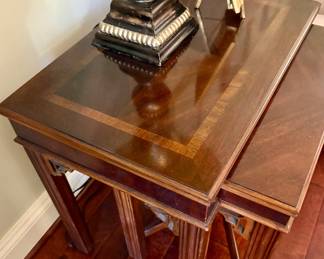 Pristine condition! Stackable  Lane Furniture Chinese Chippendale style mahogany