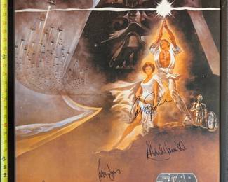 Autographed Star Wars Poster