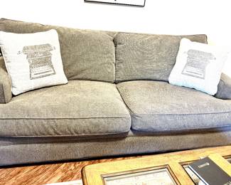 Stylish down filled grey sofa