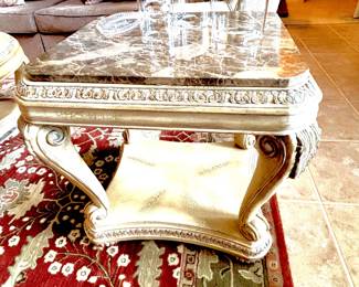 Matching side table /marble top