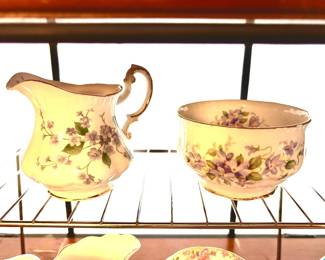 Vintage cream and sugar