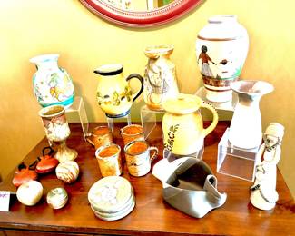 Collection of signed pottery