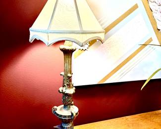 Pair of ornate lamps