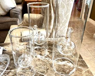 Hand blown Wolfard glass set