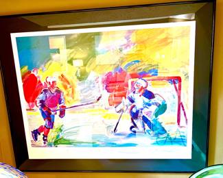 Rare signed Peter Max 1996 NHL poster