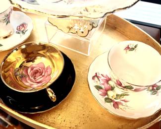 Collection of vintage cups and saucers