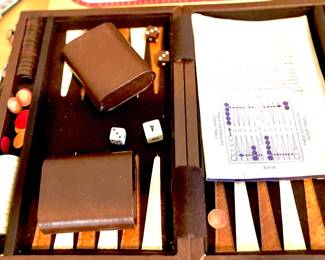Backgammon set in case