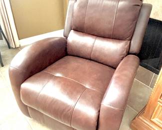 Fully padded brown recliner