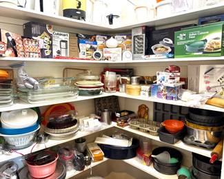 Pantry with new in box items