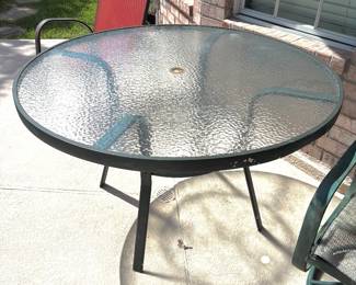 Outdoor metal table