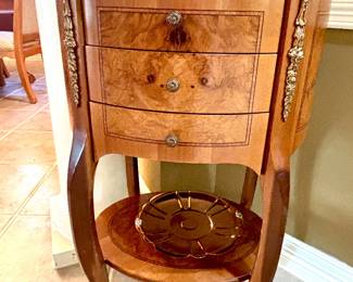 Vintage Louis V style marquetry table