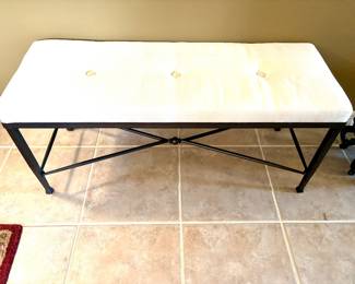 Metal base bench
