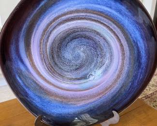 Large hand blown glass piece