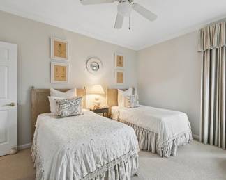 Twin beds and bedding