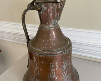 hand hammered copper water jug