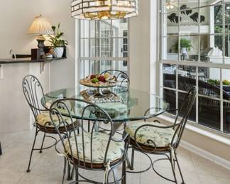 Glass top kitchen table