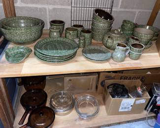 hand crafted pottery and old SS vitamix blender
