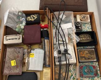 Vintage belt buckles and misc. 