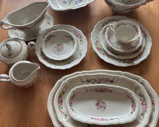Johann Haviland Bavaria China- 91 pieces of Moss Rose