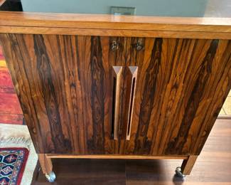 Tobjorn Afdal for Bruksbo Retractable Rosewood Mobile Bar