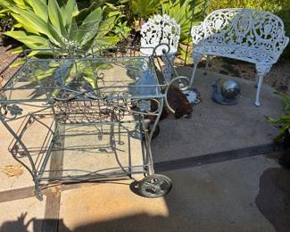 Bar Cart , real Wrought Iron Furniture