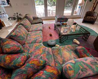 Vintage upholstered couch