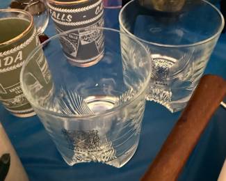 Chivas regal two vintage whiskey glasses