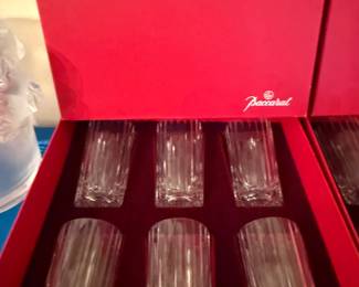 Second box of six Baccarat glasses