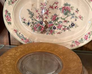 Gold plated glass plates