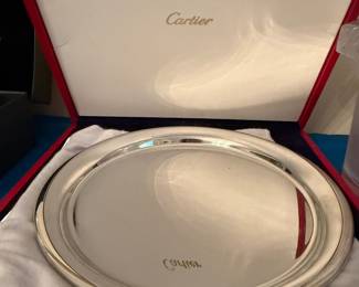 Cartier polished pewter tray