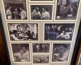 Framed photo collage of 1942 Casablanca movie