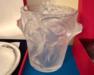 Lalique frosted ice bucket