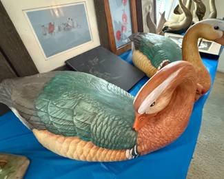 ceramic hand painted goose