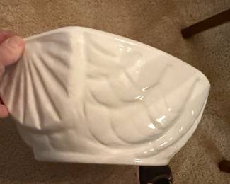 Large shell shaped bowl