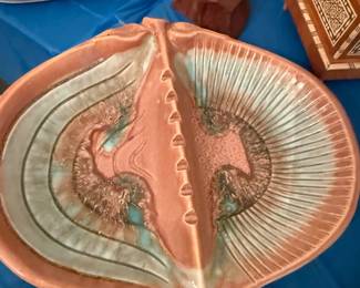 California pottery, pink ashtray