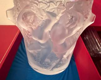 Lalique frosted ice bucket