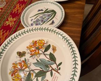 Portmeirion Botanic Gardan dinner plates and serving plate